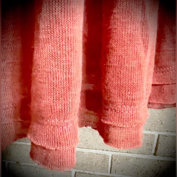 NWT - Forever 21 Red/Orange Slightly Semi Sheer Polyester Knit Babydoll tunic - Picture 3 of 9